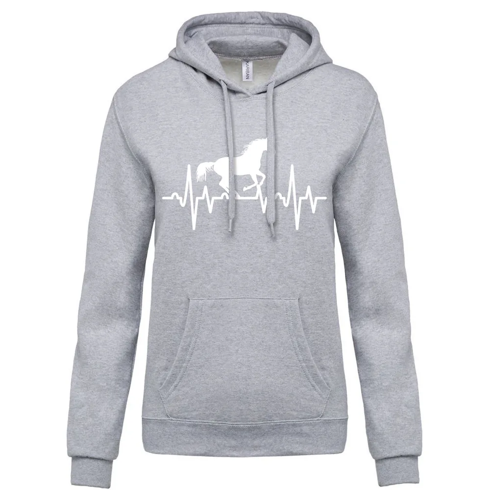 Dámská mikina Heartbeat — Světle šedý melír