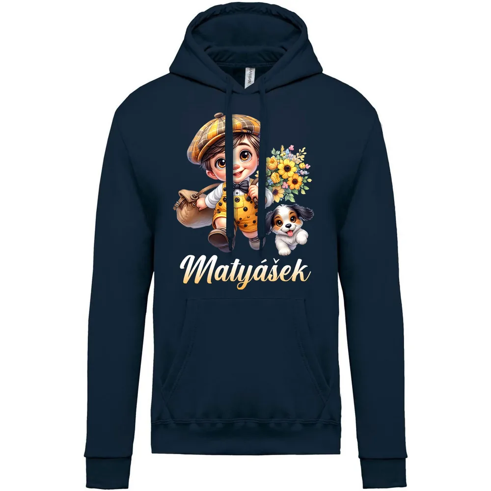 Dětská mikina Flower Boy — Námořnická modrá