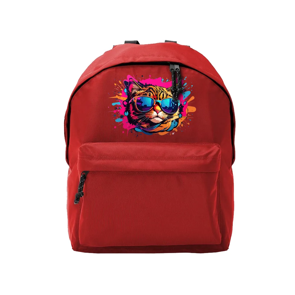 Klasický batoh Color Glasses — Červená
